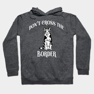 Collie Don't cross the border he might bite you Hoodie
